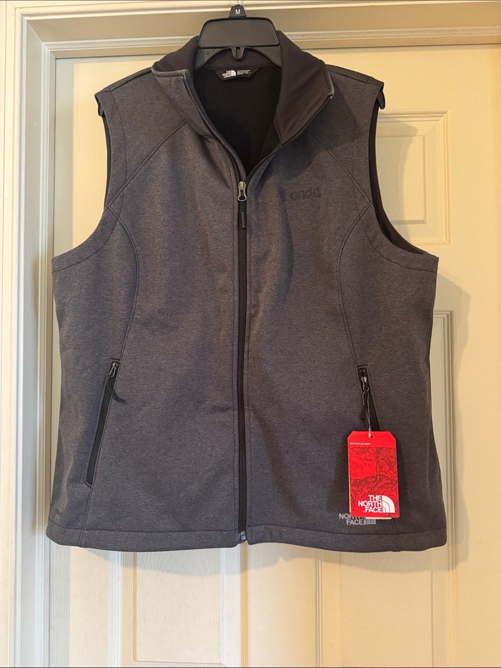 NWT North Face Men’s Gray Fleece Vest Size XXL Full Zipper